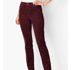 Wine color corduroy pants